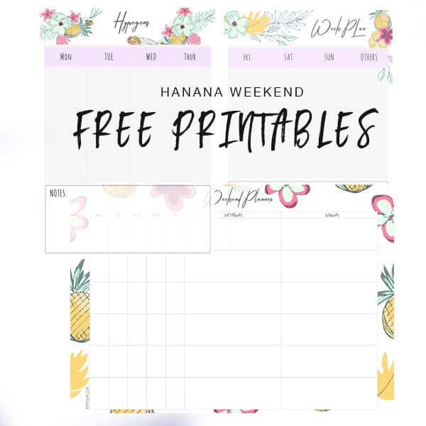hanana free printables