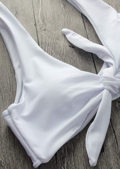 Malta Front tie bikini white 1