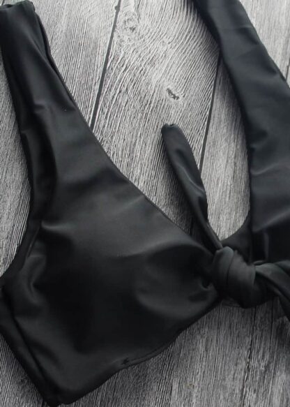 Malta bikini front tie black 1